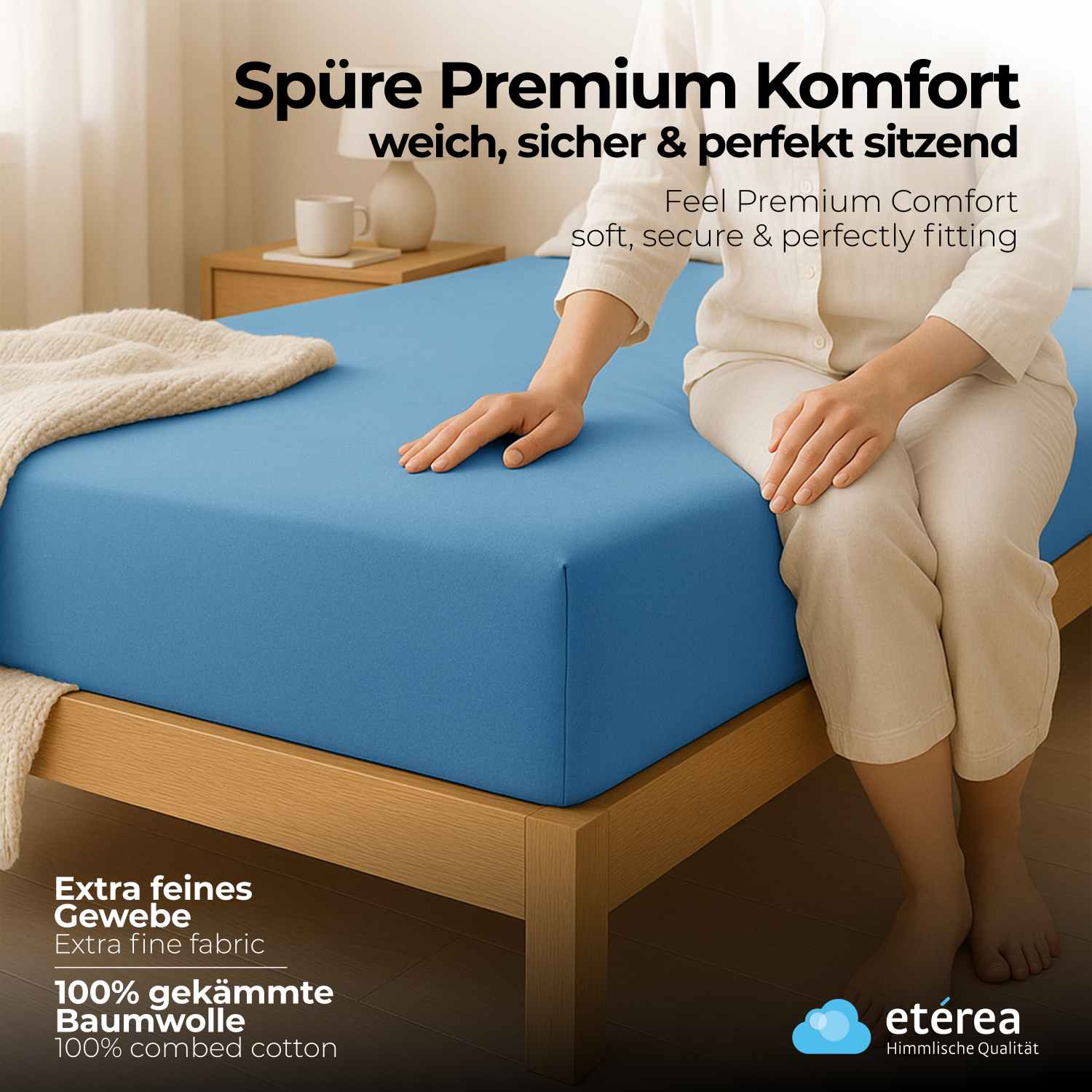 etérea Extra Jersey Spannbettlaken Orange 180x200 - 200x220 cm