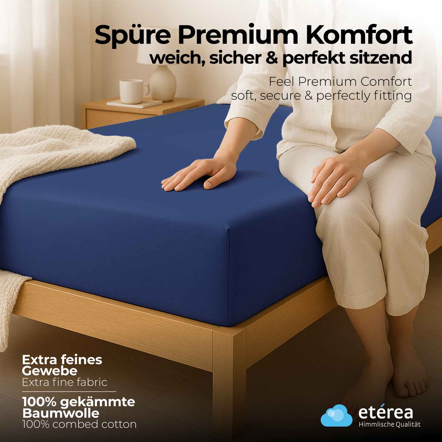 etérea Extra Jersey Spannbettlaken Orange 180x200 - 200x220 cm