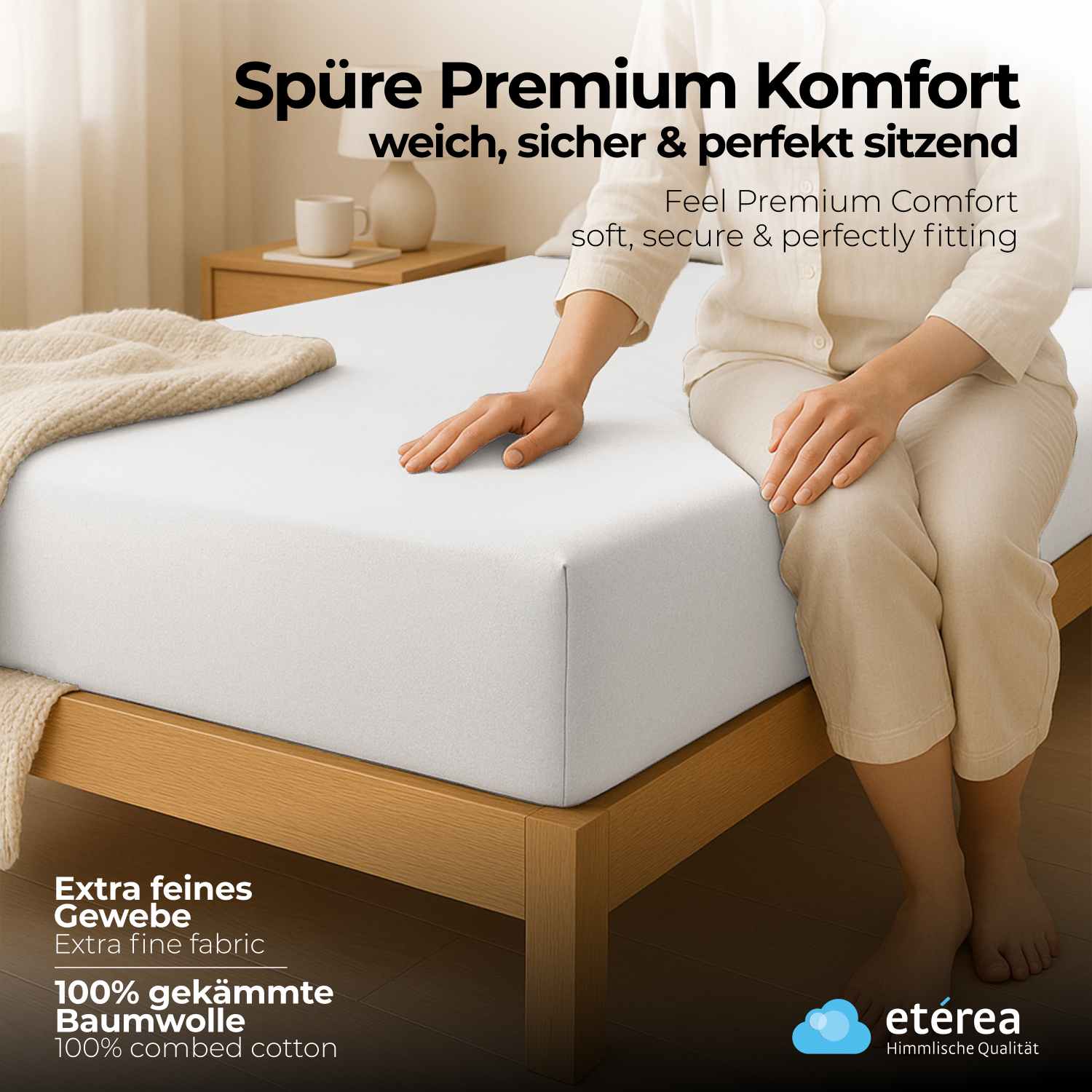 etérea Extra Jersey Spannbettlaken Orange 180x200 - 200x220 cm