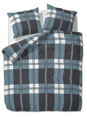 etérea Renforcé Bettwäsche Blockberry Grau und Blau