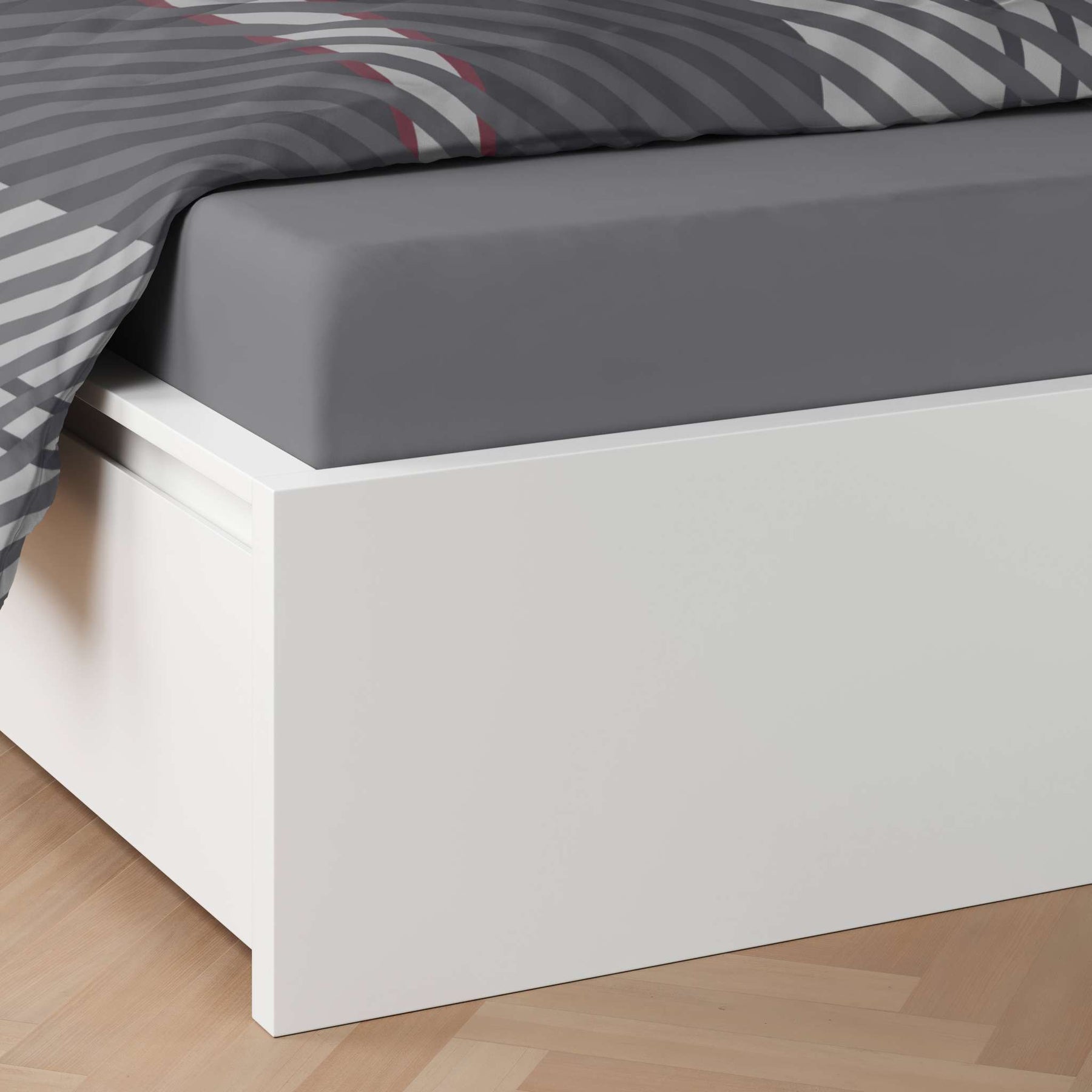 etérea Renforcé Bettwäsche Blockberry Grau und Blau