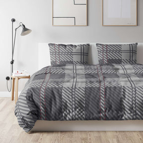 etérea Renforcé Bettwäsche Blockberry Grau und Blau