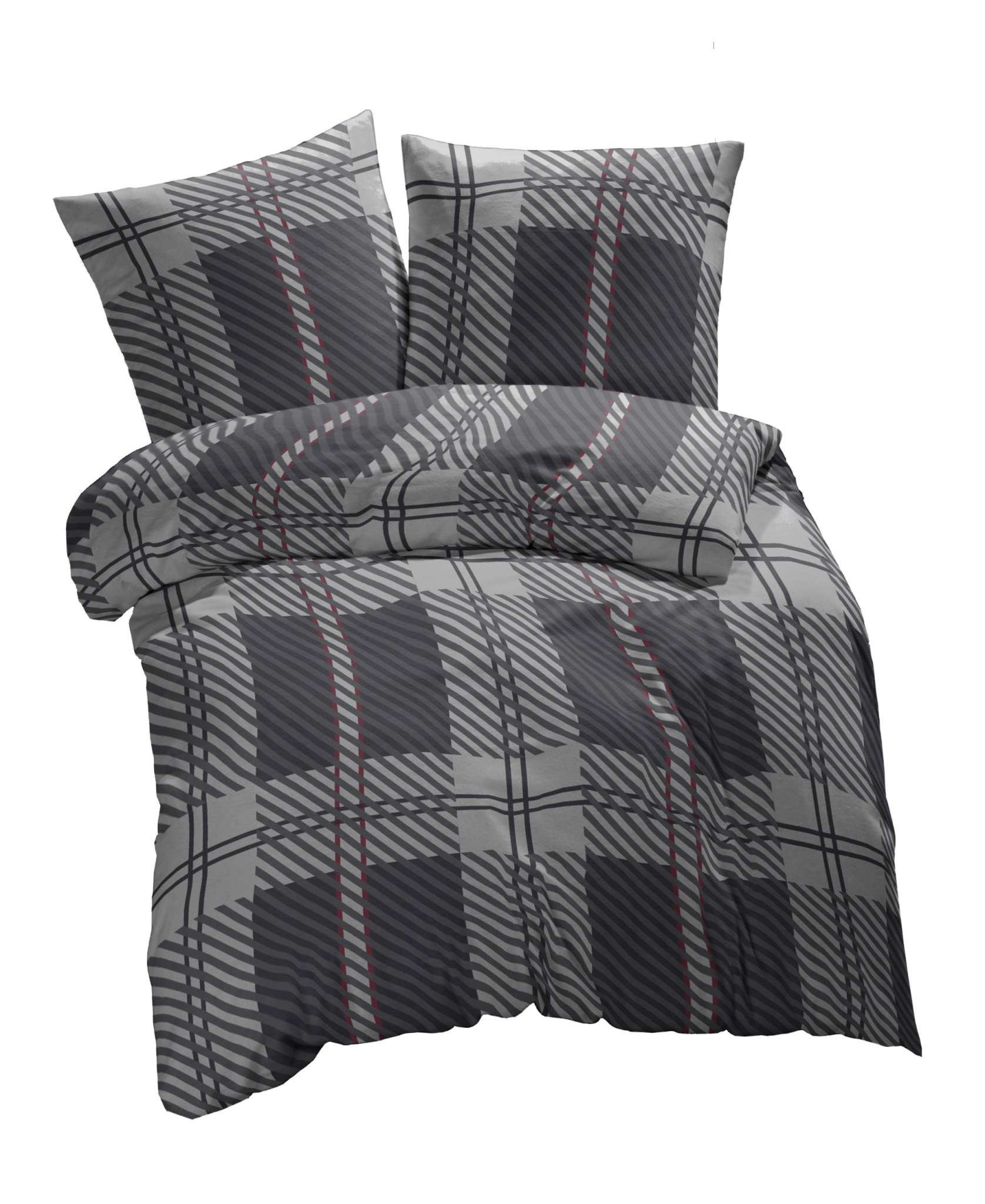 etérea Renforcé Bettwäsche Blockberry Grau und Blau