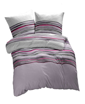 etérea Renforcé Bettwäsche Jeanine Violett und Sand