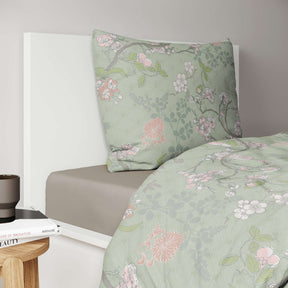 etérea Renforcé Bettwäsche Mikko Grün Rose