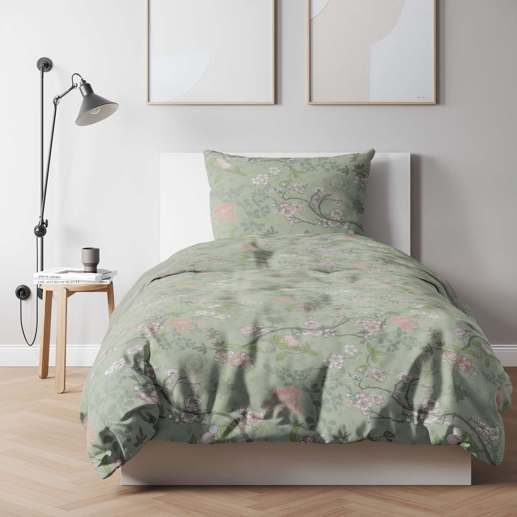 etérea Renforcé Bettwäsche Mikko Grün Rose