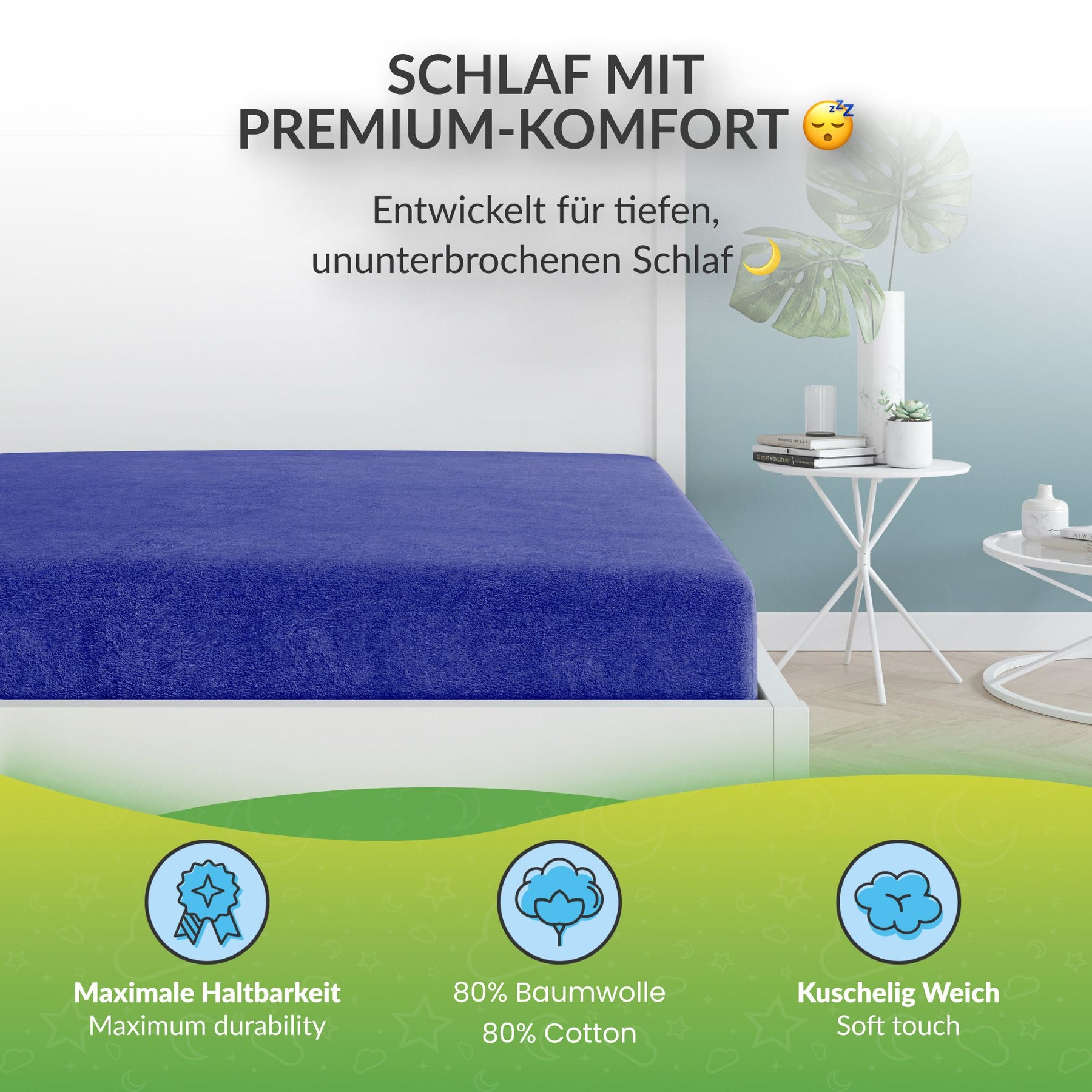 etérea Teddy Flausch Spannbettlaken - 90x200 - 200x220 cm