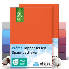 etérea 2 Stück Comfort Jersey Topper Spannbettlaken