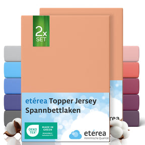 etérea 2 Stück Comfort Jersey Topper Spannbettlaken