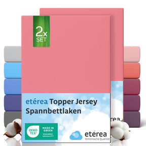 etérea 2 Stück Comfort Jersey Topper Spannbettlaken