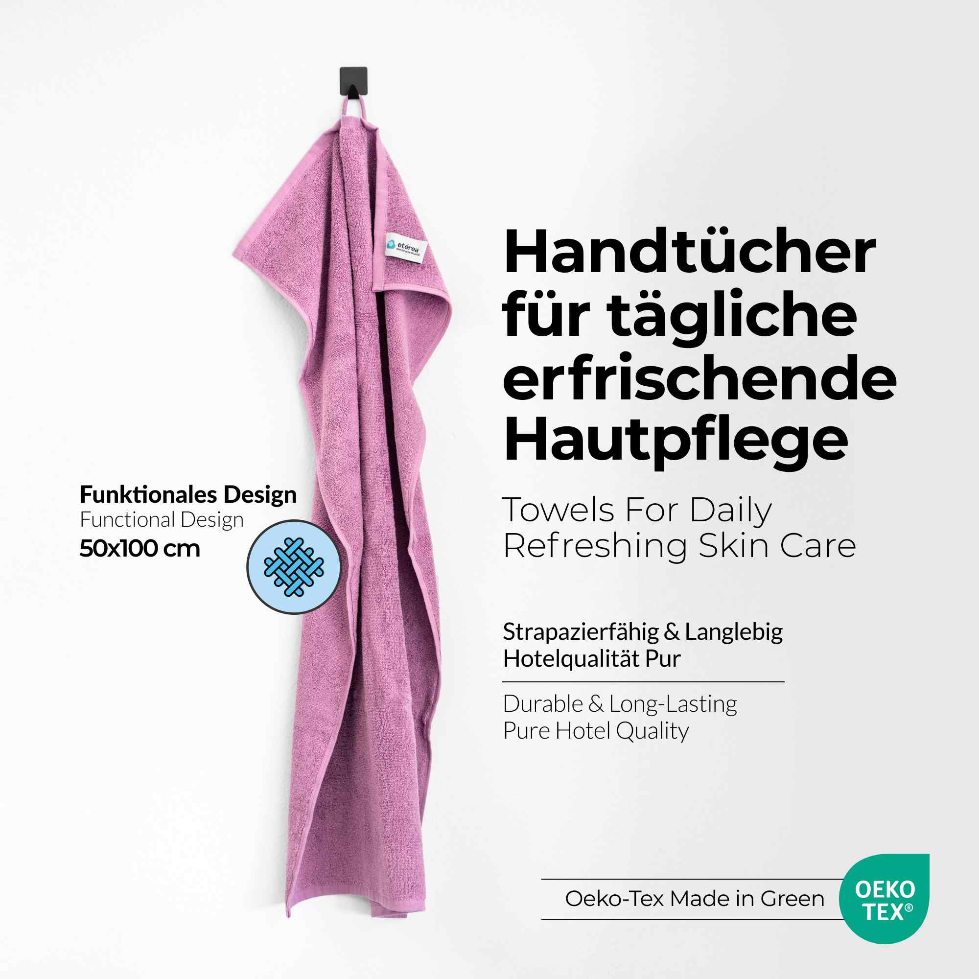 etérea Handtuch Serie Viola ohne Borte