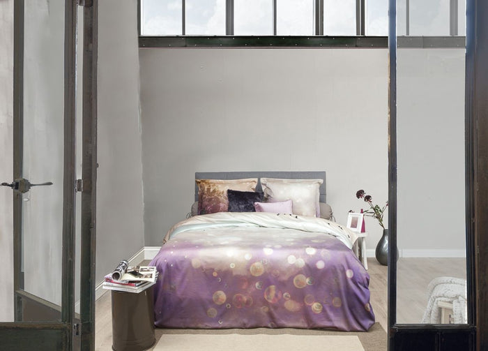 HnL Satin Bettwäsche Blätter Vögel Fairy Modern Rose 135x200 cm + 80x80 cm