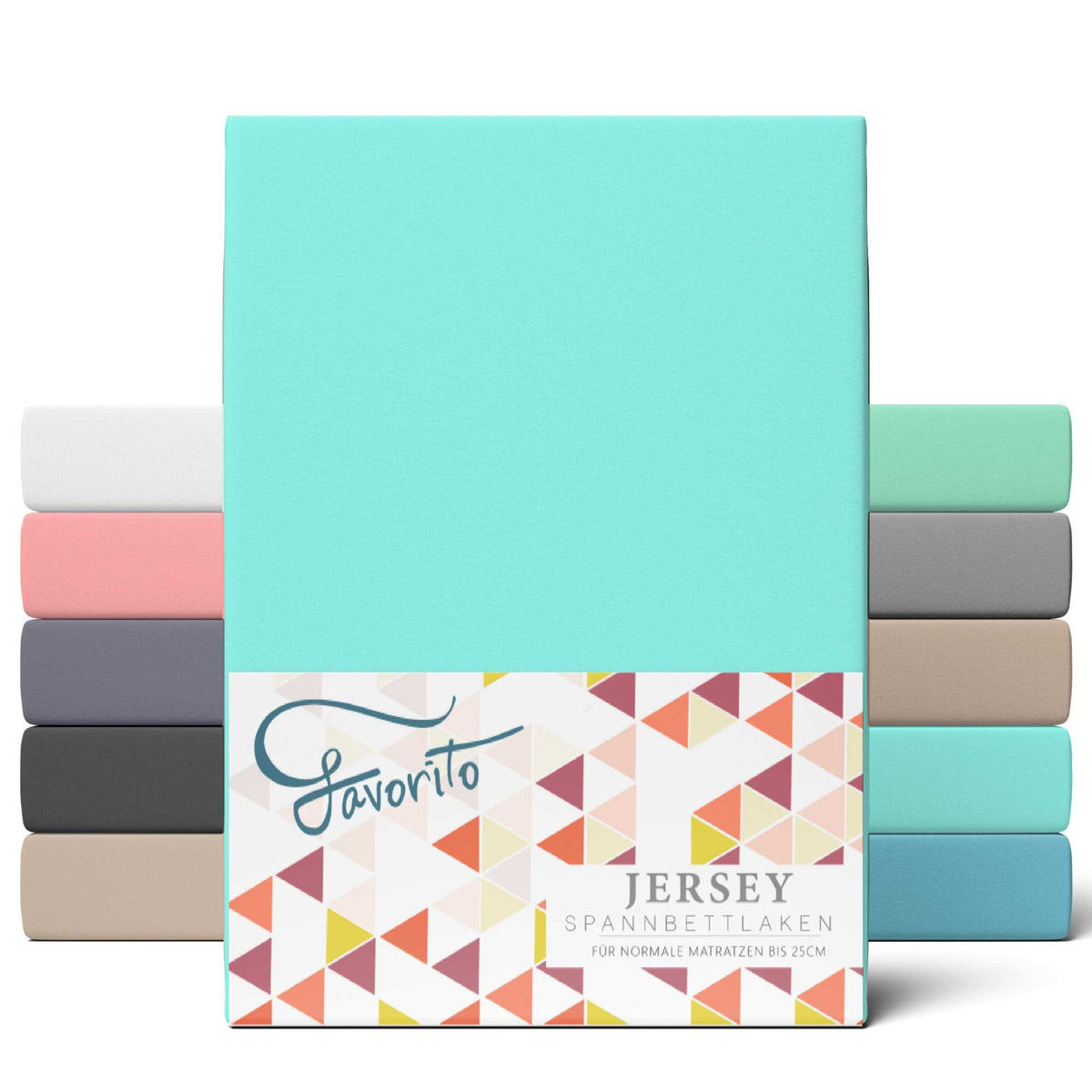 Favorito Jersey Spannbettlaken - von 90x200 bis 200x220 cm