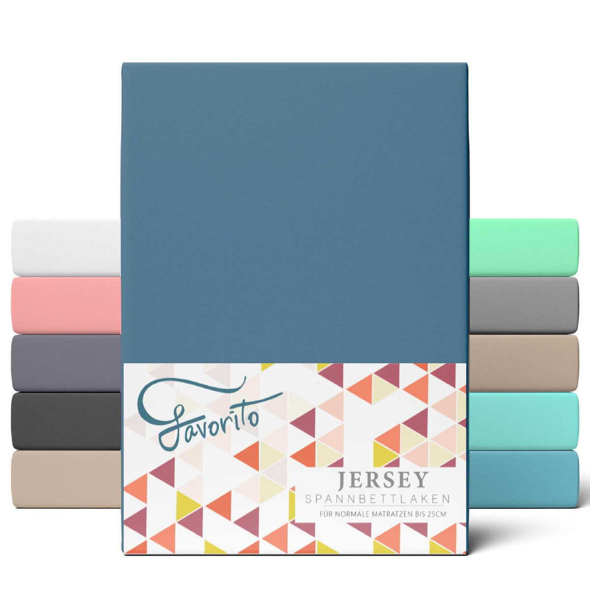 Favorito Jersey Spannbettlaken - von 90x200 bis 200x220 cm