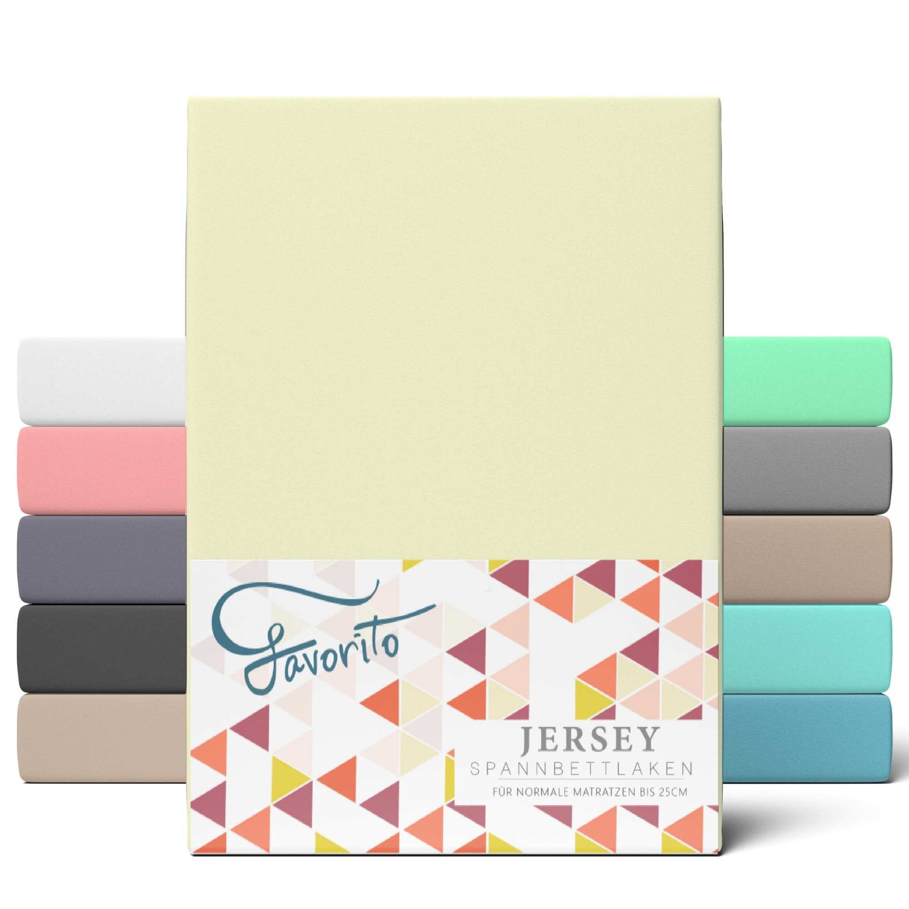 Favorito Jersey Spannbettlaken - von 90x200 bis 200x220 cm