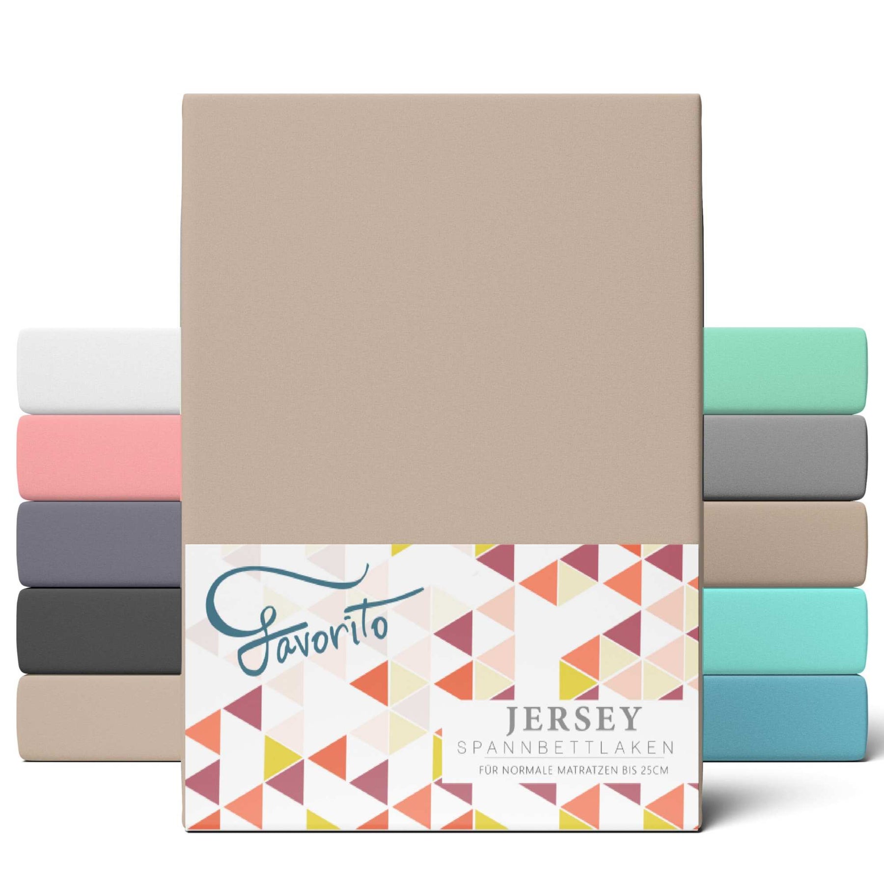 Favorito Jersey Spannbettlaken - von 90x200 bis 200x220 cm