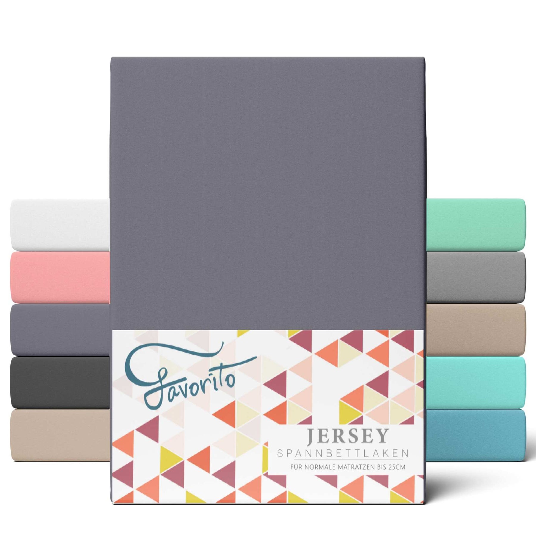 Favorito Jersey Spannbettlaken - von 90x200 bis 200x220 cm