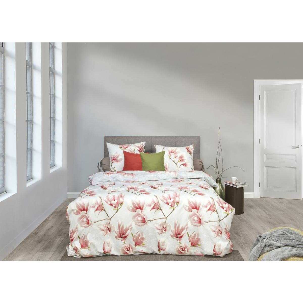 HnL Winter Biber Bettwäsche Maddy Blumen Muster Multi 135x200 cm + 80x80 cm