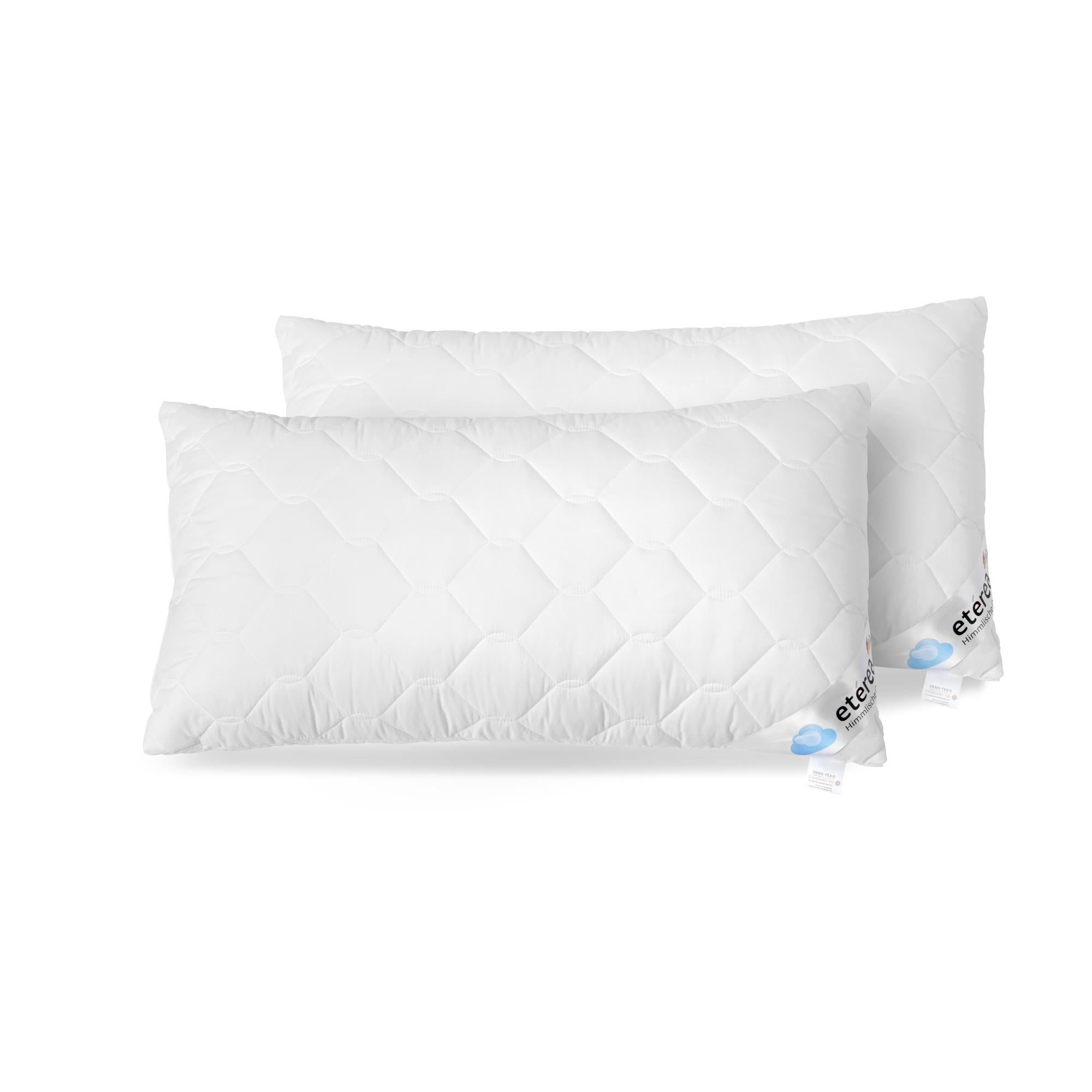 etérea Frieda Kopfkissen Microsatin Komfort 2er Set mit Reißverschluss 50x70 cm