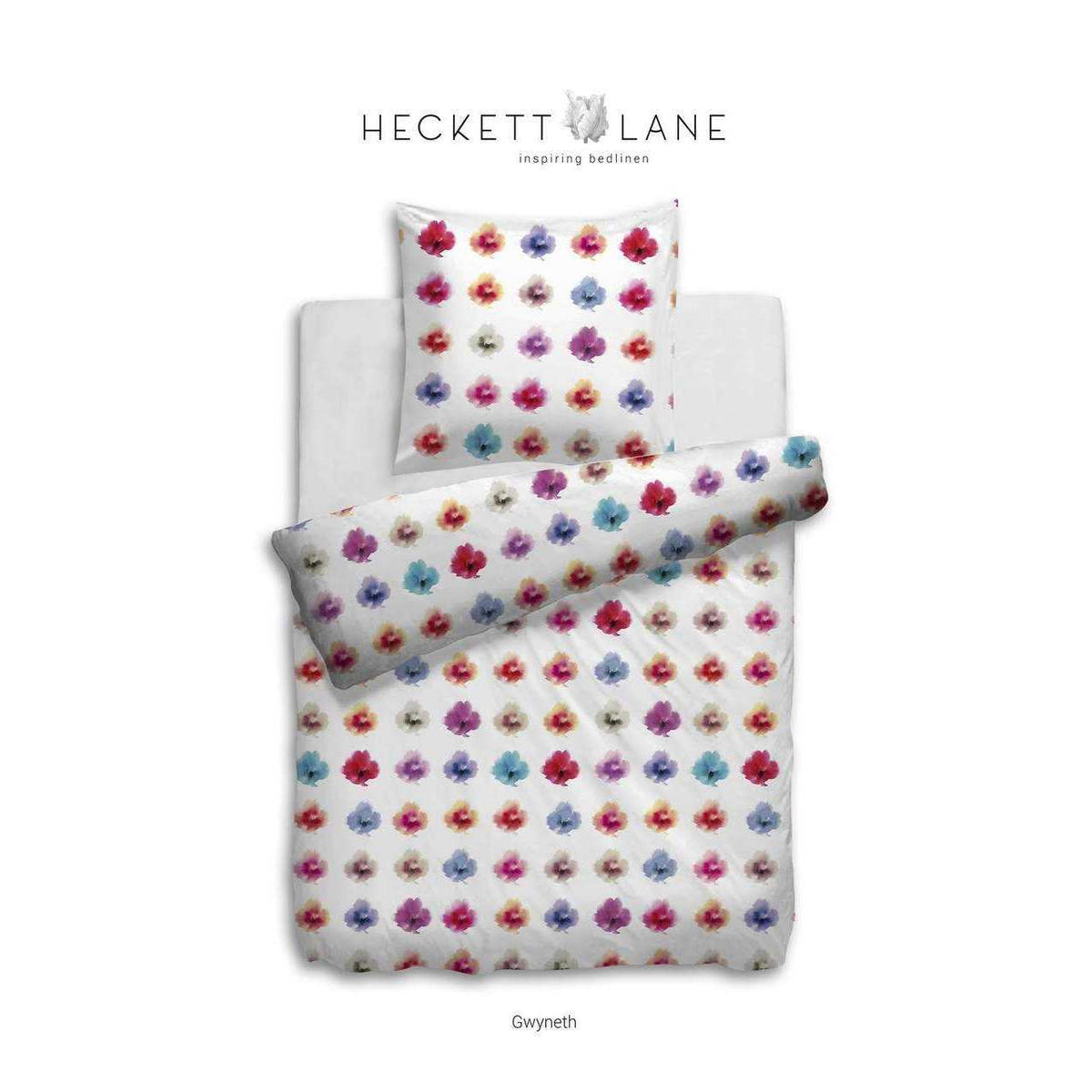 HnL Baumwolle Bettwäsche Blüten Bunt Gwyneth 135x200 cm