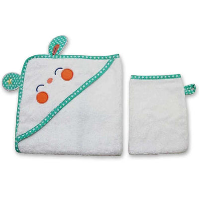 etérea 100% Baumwolle Baby Kapuzenhandtuch #farbe_weiss