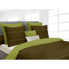 HnL Baumwolle Wende Bettwäsche Jason Gestreift Uni