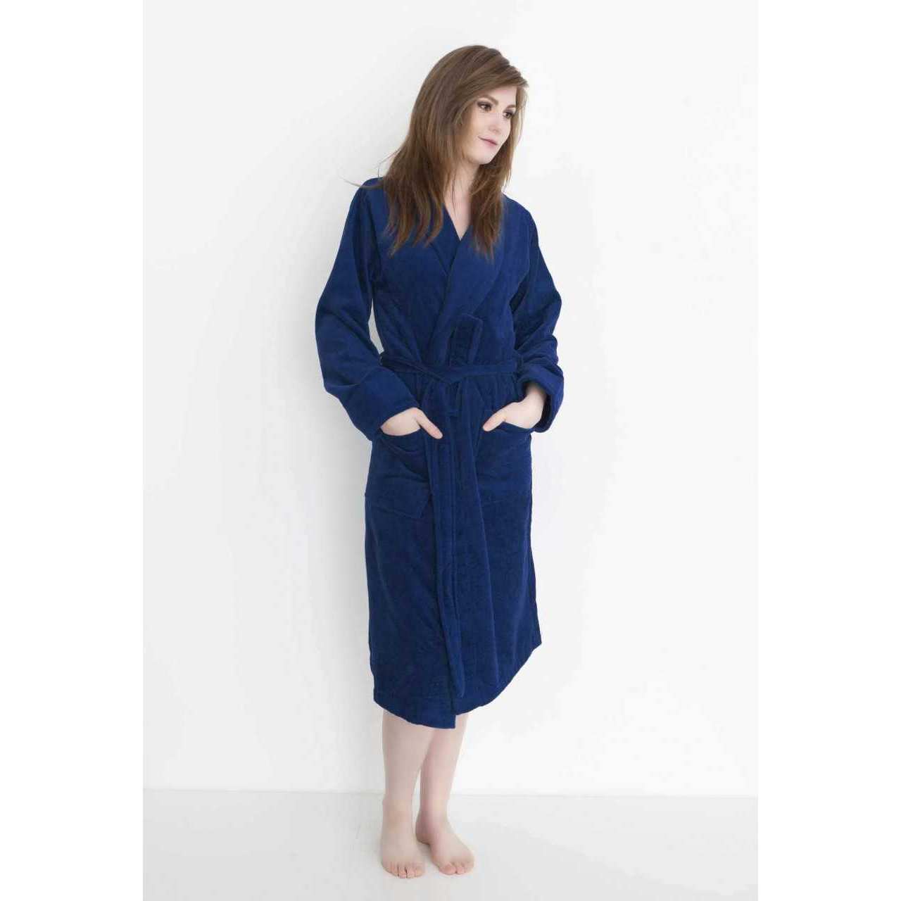 Heckett & Lane Bademantel Velours Baumwolle