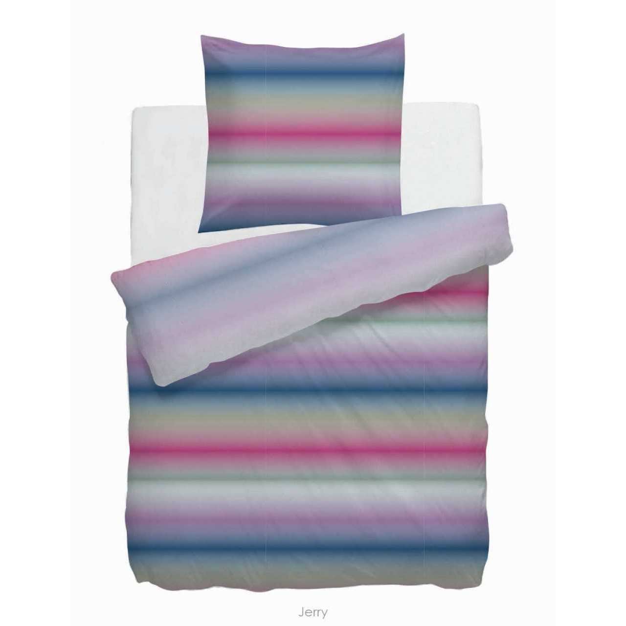 HnL Renforcé Bettwäsche Jerry Purpur 135x200 cm + 80x80 cm