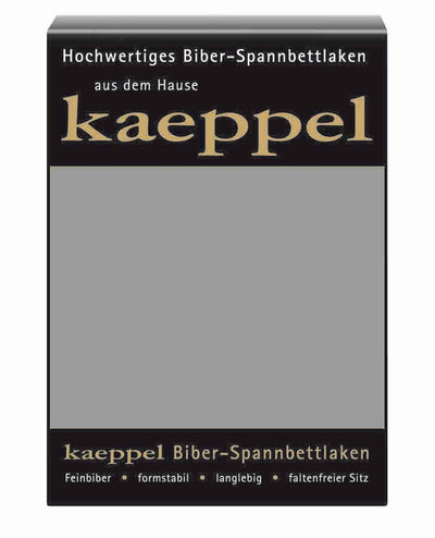 Kaeppel Biber Spannbettlaken Einfarbig Grau #farbe_grau
