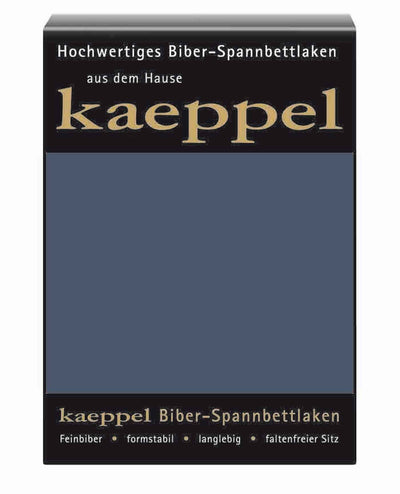 Kaeppel Biber Spannbettlaken Einfarbig #farbe_marine
