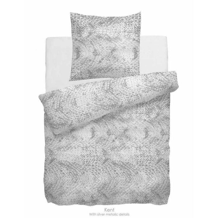 HnL Satin Bettwäsche Grün Muster Refined Kent 155x220 cm