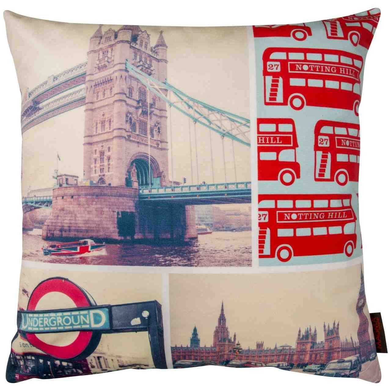 Magma Kissenhülle 50x50 cm Stadt London Tours Patchwork