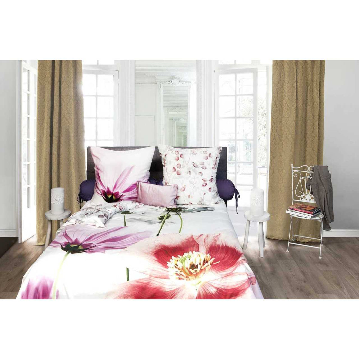 HnL Satin Bettwäsche Bunt Refined Lora