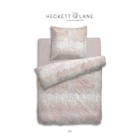 HNL Flanell Bettwäsche Blumen Lux Rosa 135x200 cm + 80x80 cm