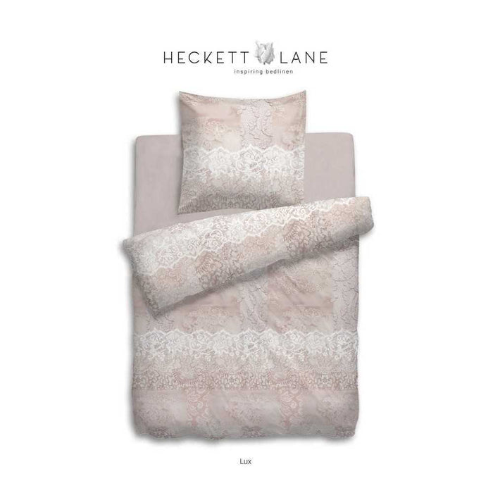 HNL Flanell Bettwäsche Blumen Lux Rosa 135x200 cm + 80x80 cm