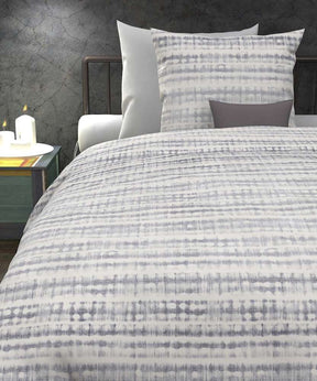 HnL Baumwolle Wende Bettwäsche Jeans Streifen Meggy Blau 135x200 cm + 80x80 cm