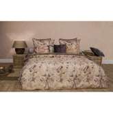 HnL Mako Satin Bettwäsche Ornamente Beige 135x200 cm + 80x80 cm