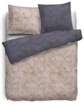 HnL Velvet Touch Satin Bettäsche Pitea Braun Violett 135x200 + 80x80 cm