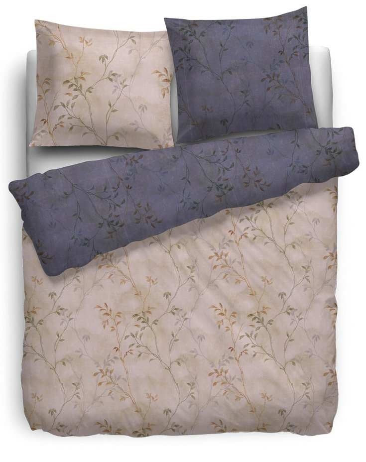 HnL Velvet Touch Satin Bettwäsche Pitea Braun Violett 135x200 + 80x80 cm