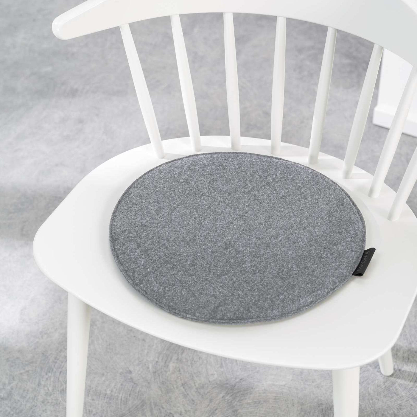 Magma Sitzkissen Avaro Filzoptik Uni Rund #farbe_grau