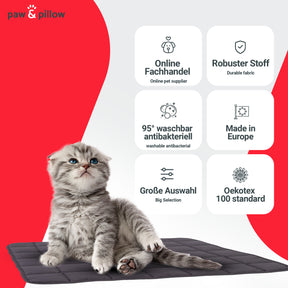 Paw & Pillow Hundedecke - Hundebetten in - Blau Braun Grau Schwarz Hellgrau Größen S - M - L - XL - XXL