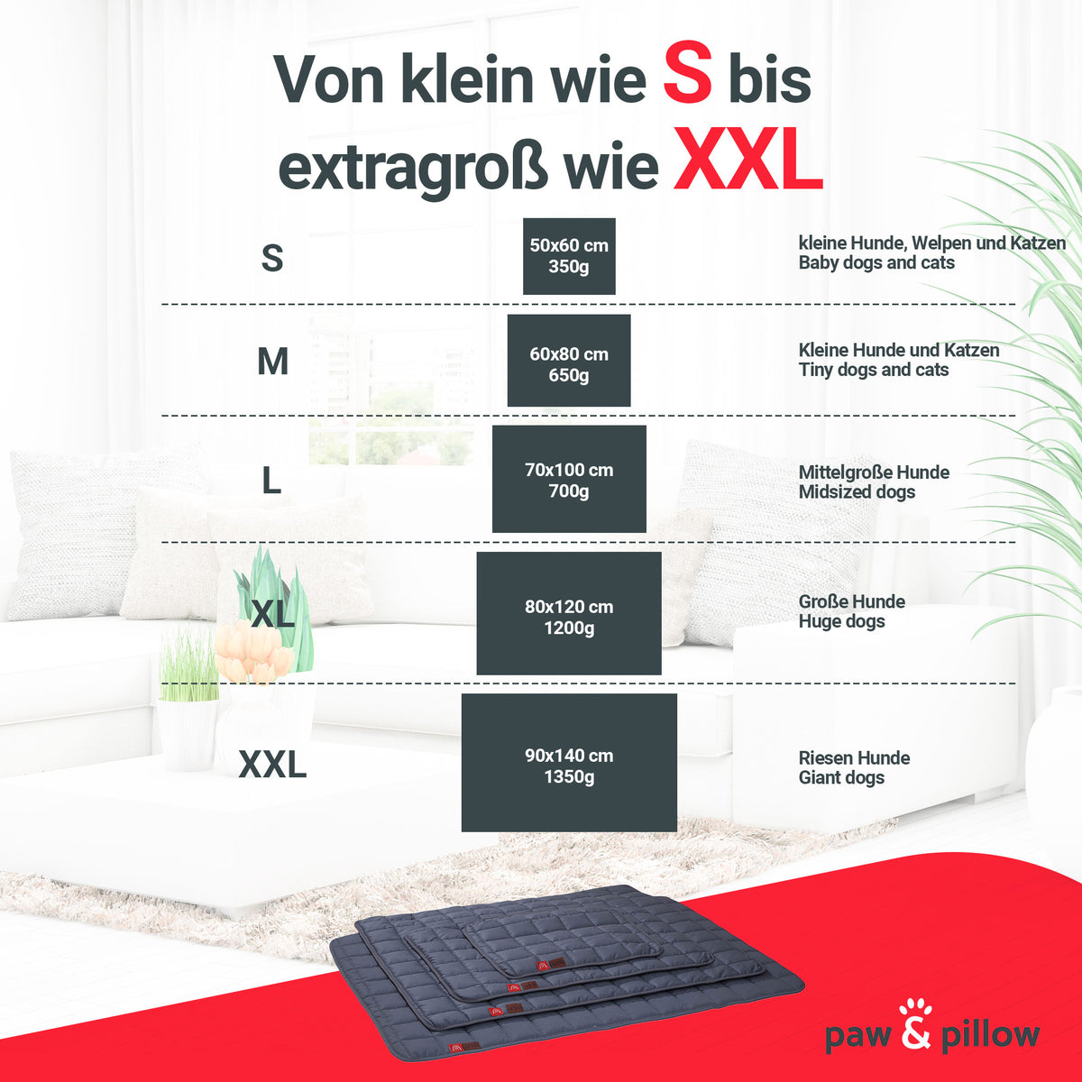 Paw & Pillow Hundedecke Hundebett Katzendecke - weich, robust & pflegeleicht - Bild 6