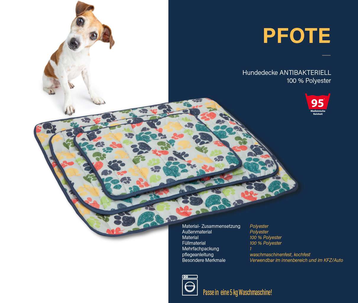 Paw & Pillow Hundedecke - Robustes Hund & #farbe_minze