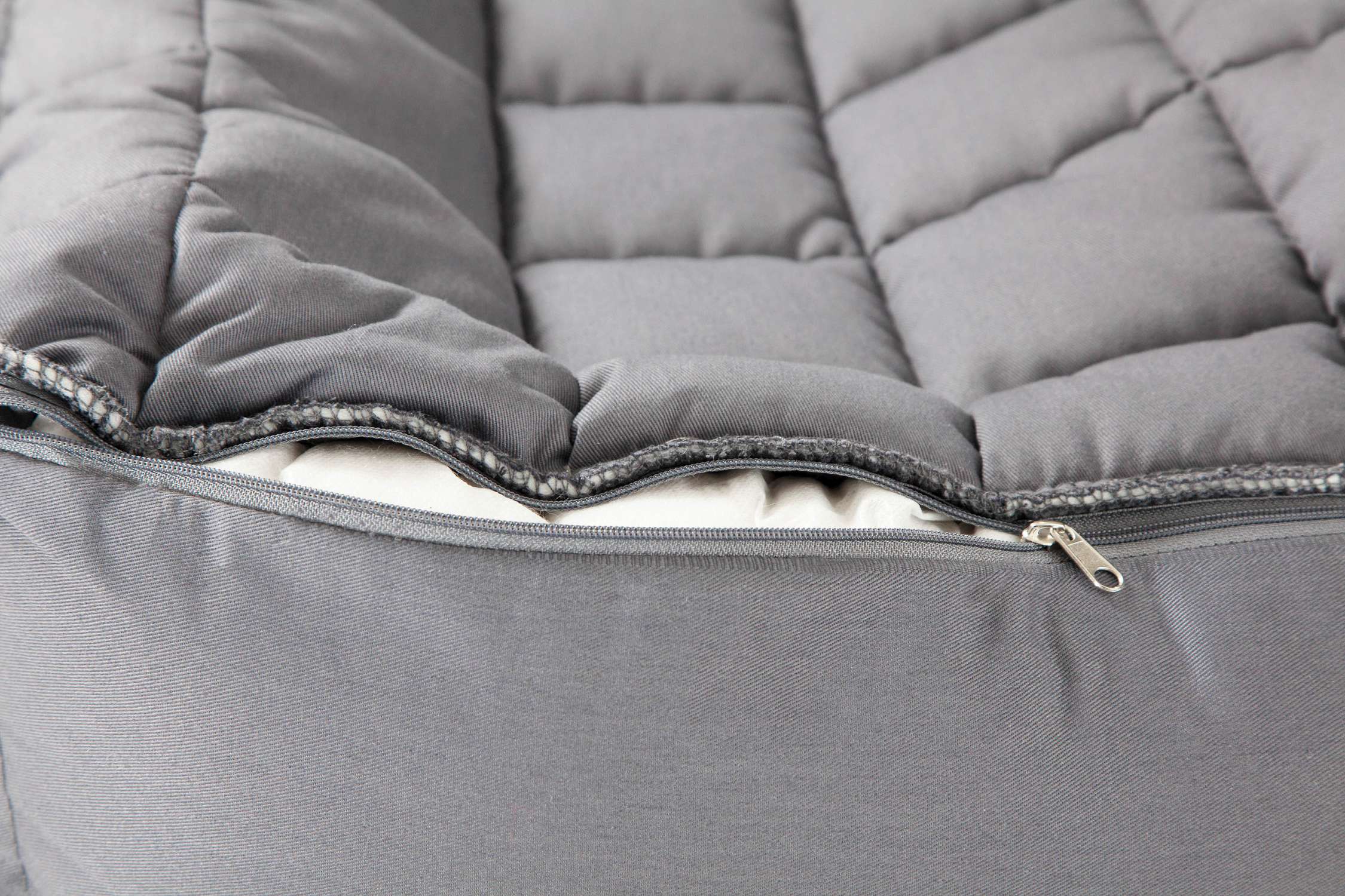 Paw and Pillow Hundebett - robuste pflegeleicht 95 waschbar - Antrazit Grau Silber Pfoten Flecktarn Kariert