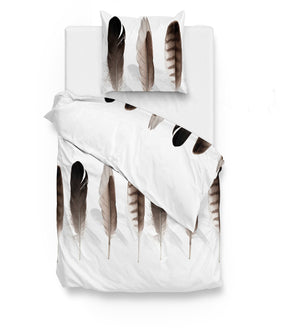 Zo! Home Savo Baumwoll Bettwäsche mit Federn Weiß