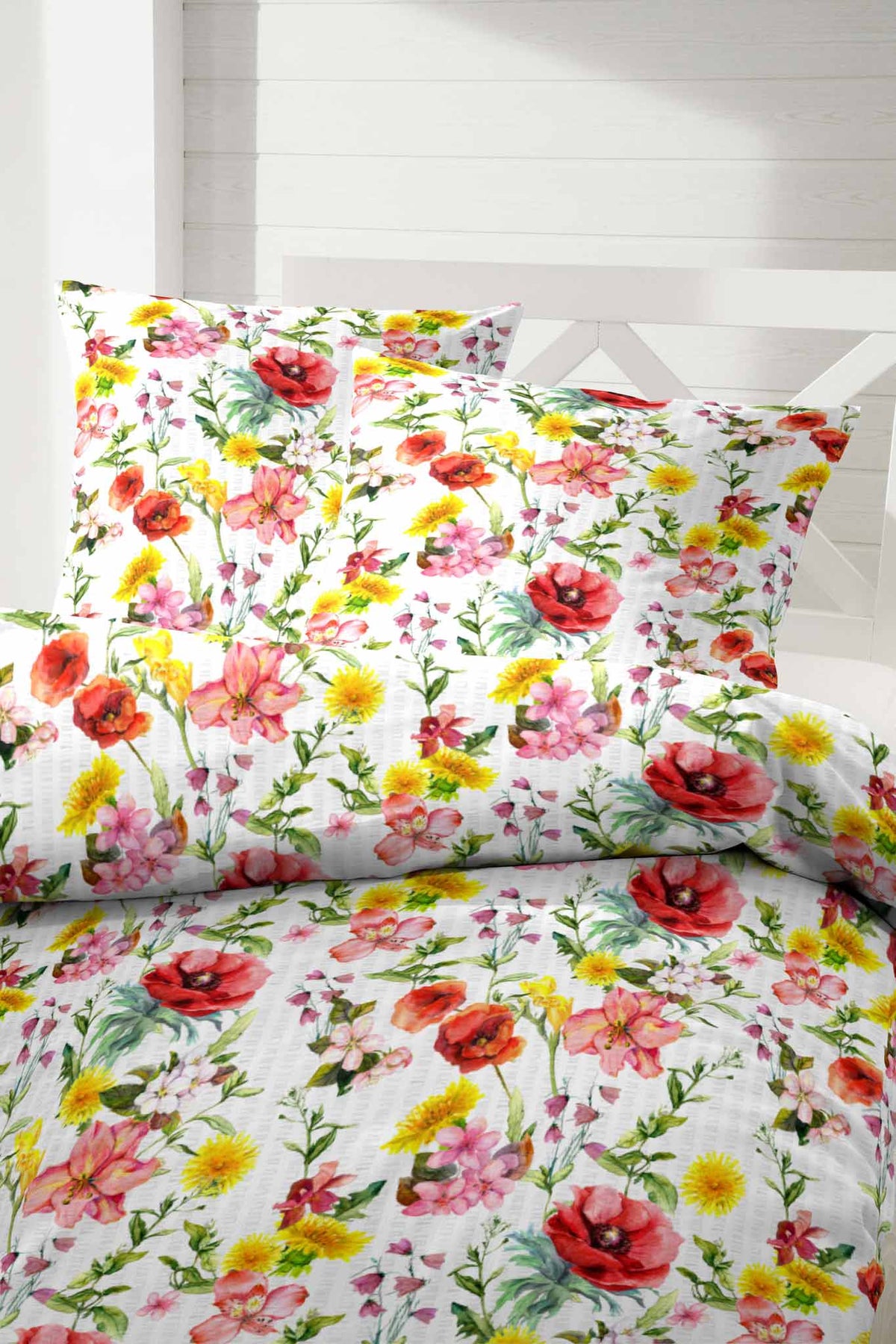 Hahn Baumwoll Seersucker Bettwäsche Floral