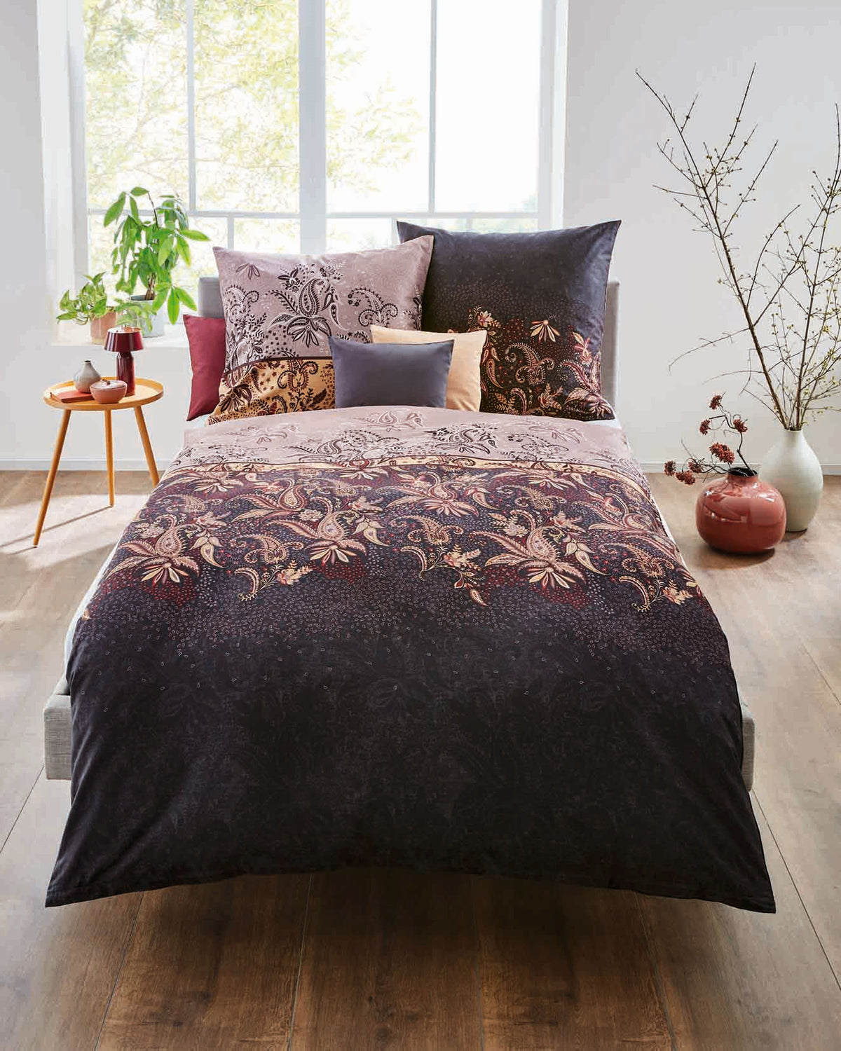 Kaeppel Mako Satin Bettwäsche #farbe_schwarz