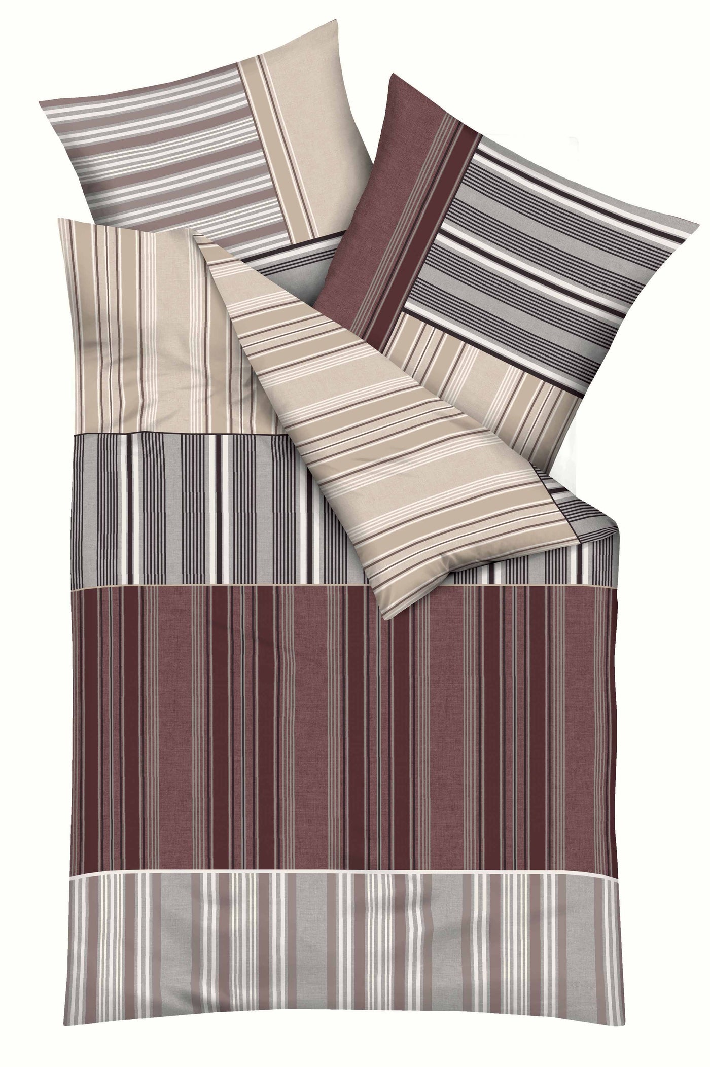 Kaeppel Mako Satin Bettwäsche Sandro 135x200 #farbe_bordeaux