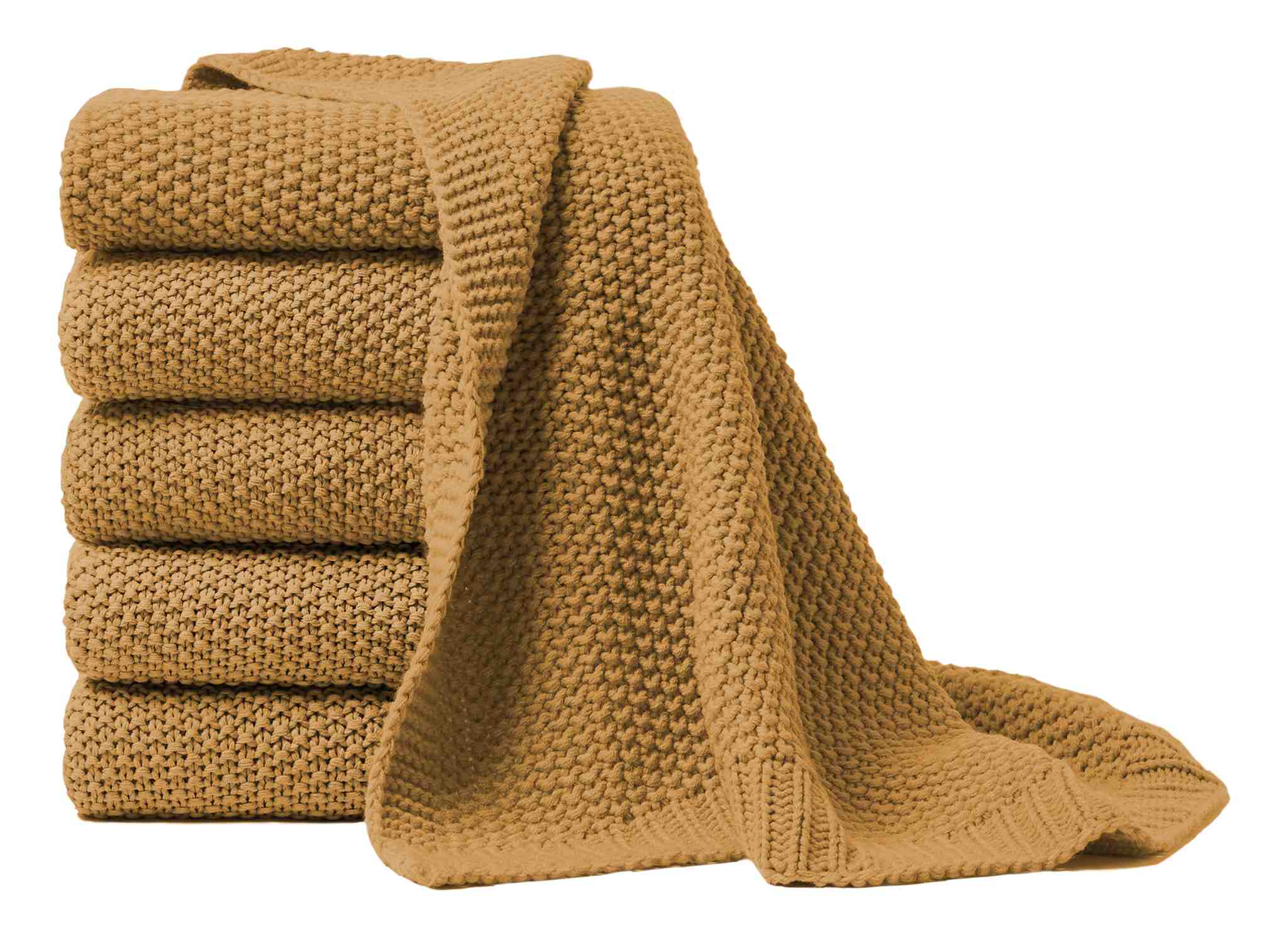 Hahn Strickdecke Wohndecke Perlmuster 130x170 cm