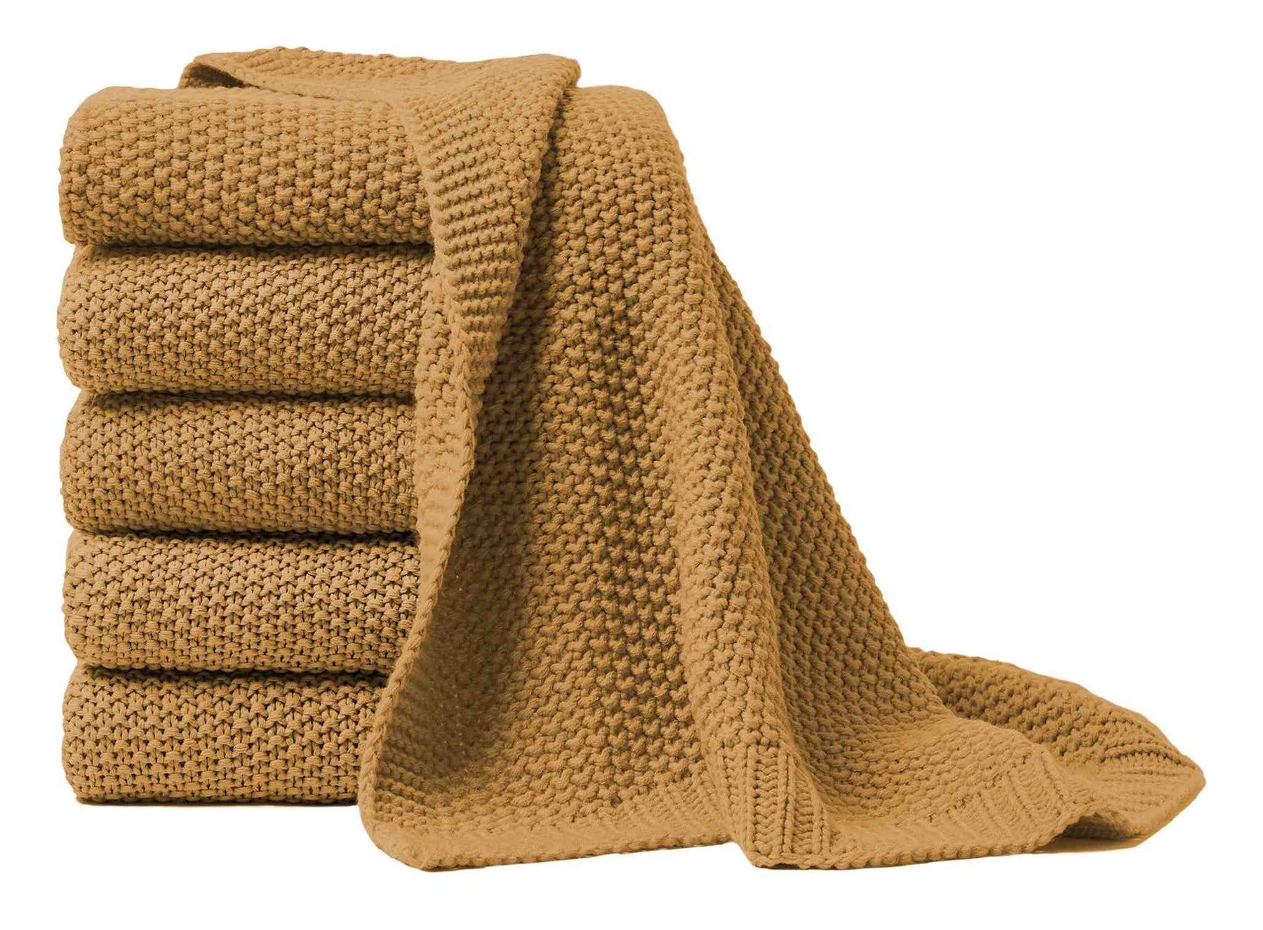 Hahn Strickdecke Wohndecke Perlmuster 130x170 cm